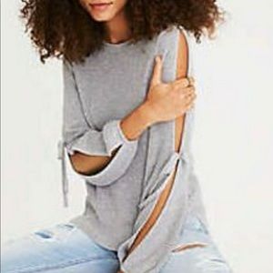 AE Open tie sleeve sweater